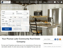 Tablet Screenshot of plumaslakeproperties.com